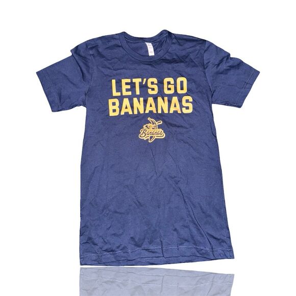 Savanah Bananas Men's Baseball Team Navy Blue Let's Go Bananas Graphic Tee - Picture 1 of 3